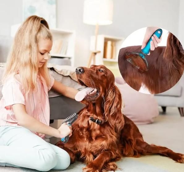 2 in 1 Deshedding Grooming Undercoat Brush