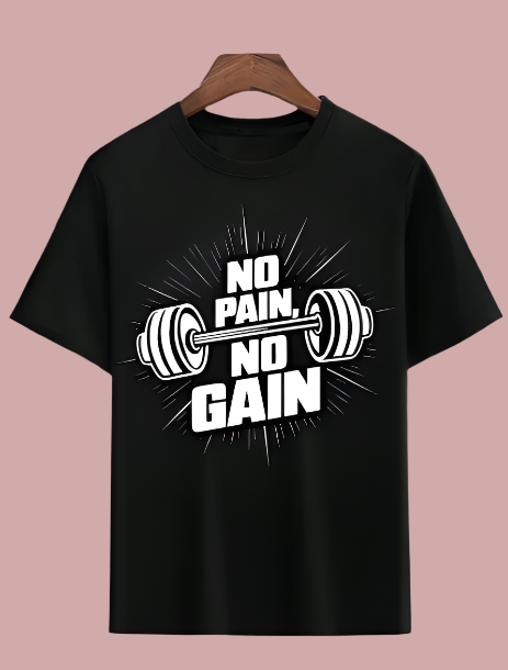 Men's Gym T Shirt ( NO PAIN NO GAIN )